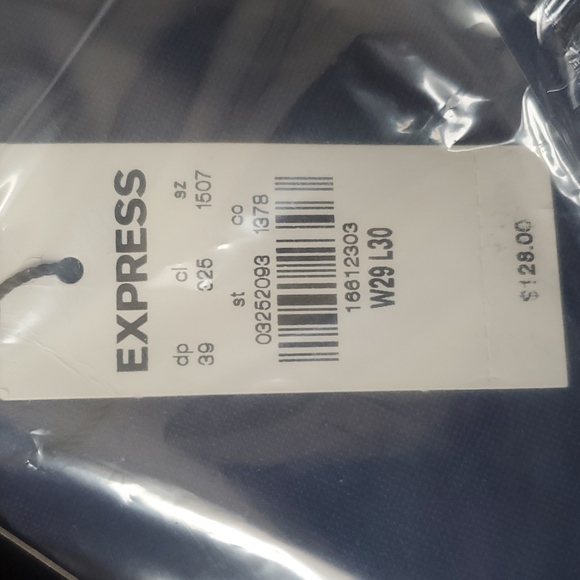 EXPRESS SLIM BLUE WOOL-BLEND STRETCH SUIT MEN PANT - Picture 7 of 8